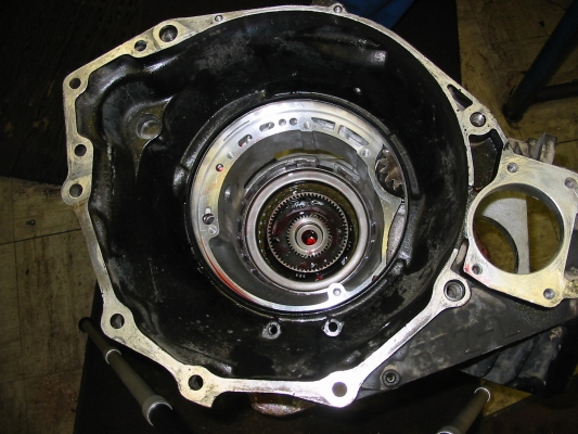 2-4 clutch clearance checked, dial guage removed from case

